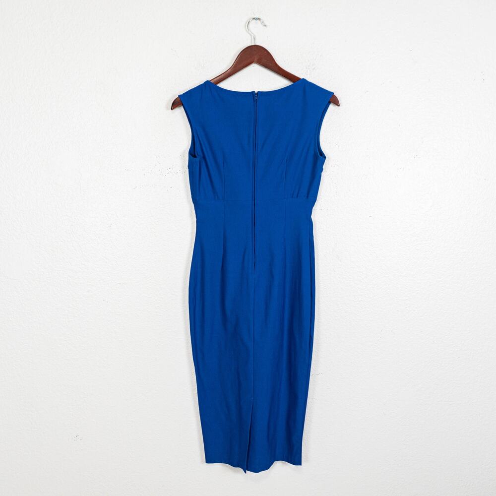 Pinup Couture Erin Wiggle Dress in blue size Small Rockabilly Sweatheart - Picture 10 of 11